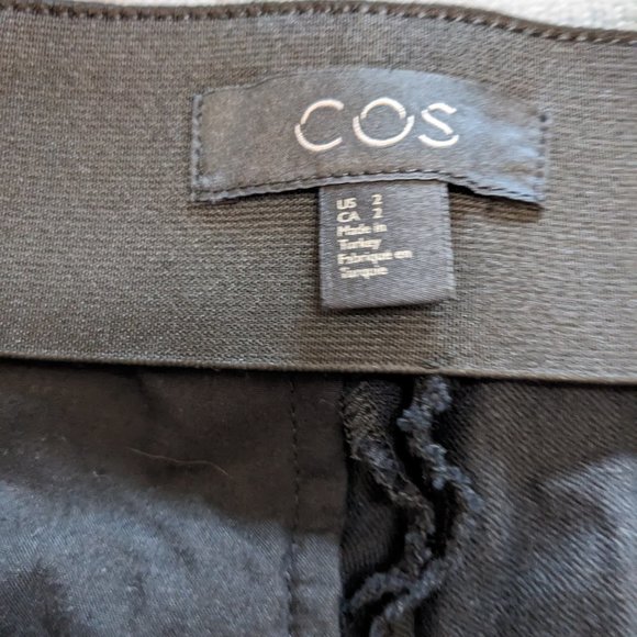 Cos Black Slim-Fit pants, size 2 - Picture 4 of 5